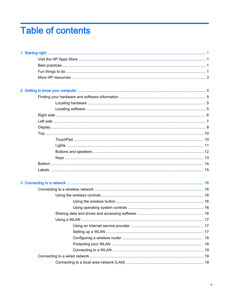 HP Pavilion 14z-v000 CTO Notebook PC User Manual | Page 5 / 82