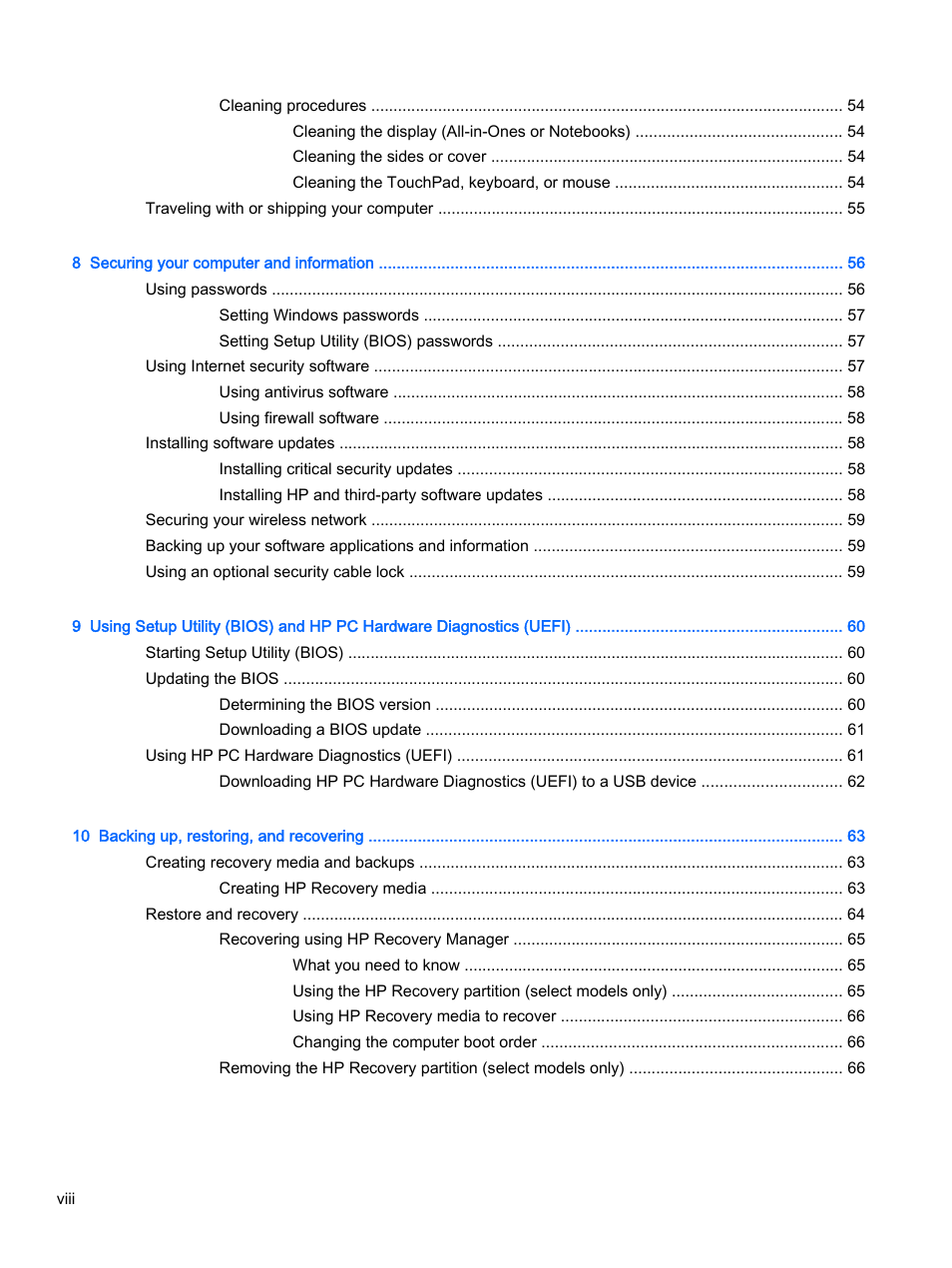 HP Pavilion 14z-v000 CTO Notebook PC User Manual | Page 8 / 82