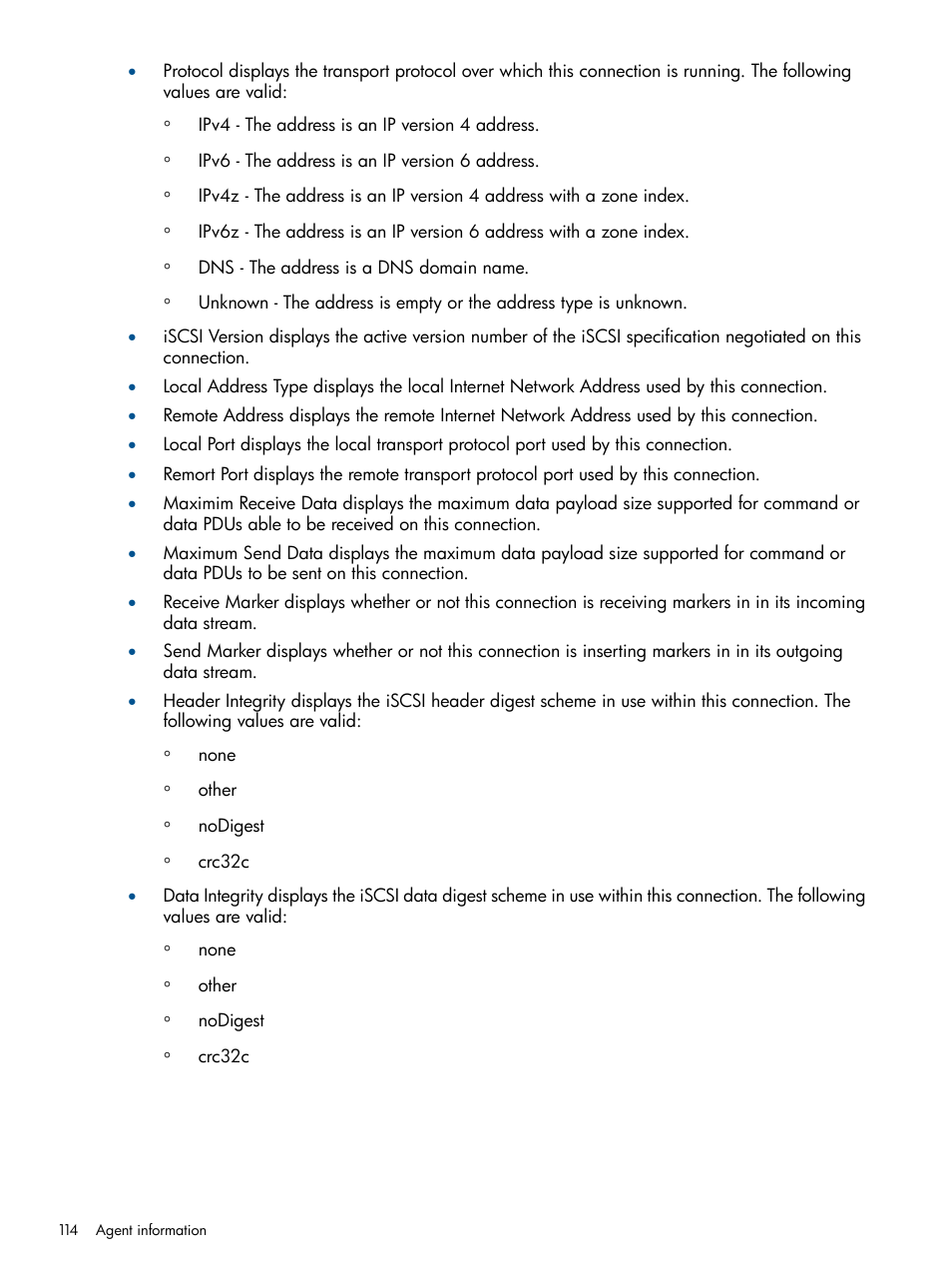 HP Insight Management Agents User Manual | Page 114 / 177