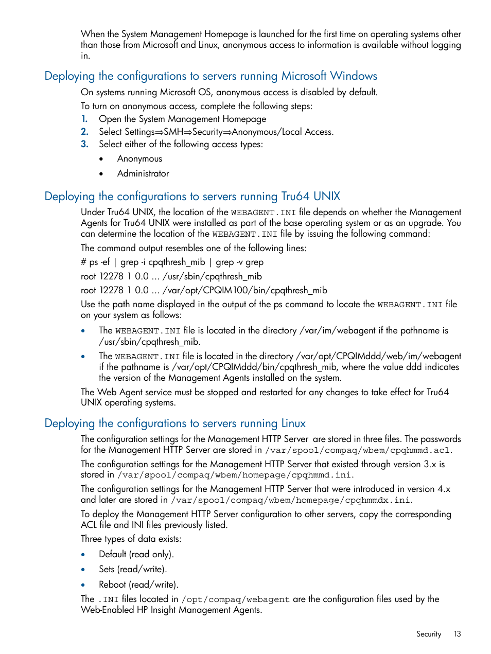 HP Insight Management Agents User Manual | Page 13 / 177