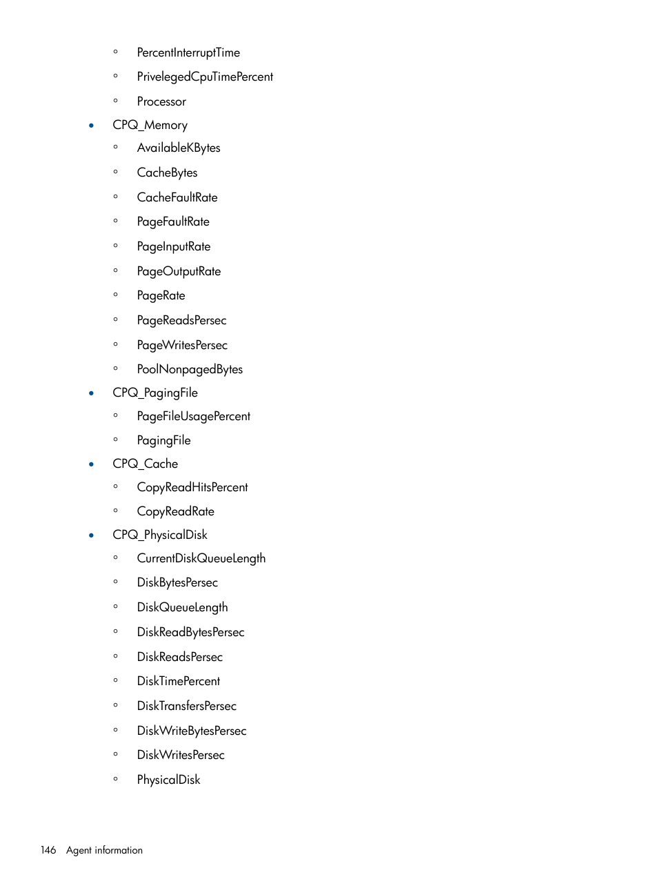 HP Insight Management Agents User Manual | Page 146 / 177