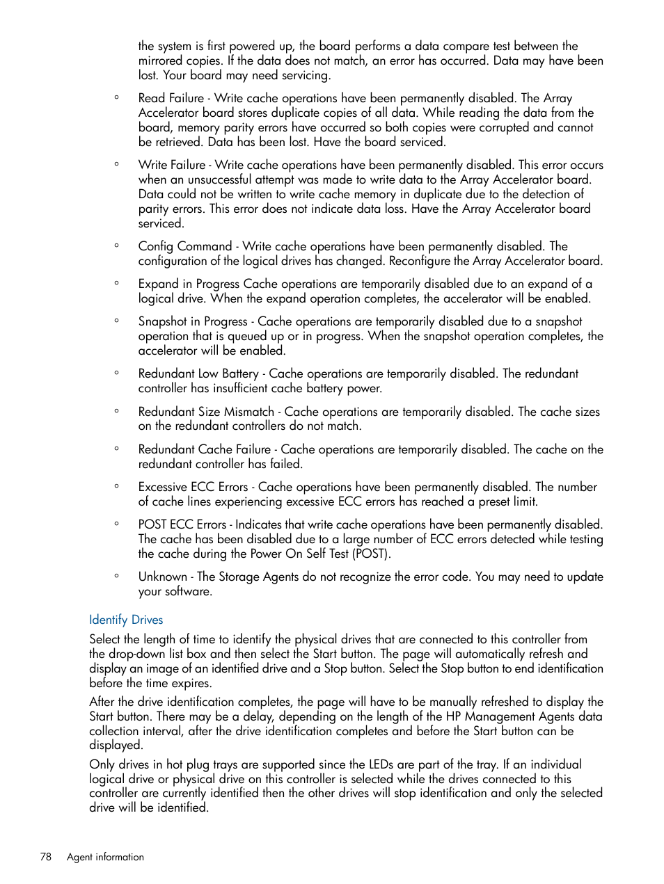 Identify drives | HP Insight Management Agents User Manual | Page 78 / 177
