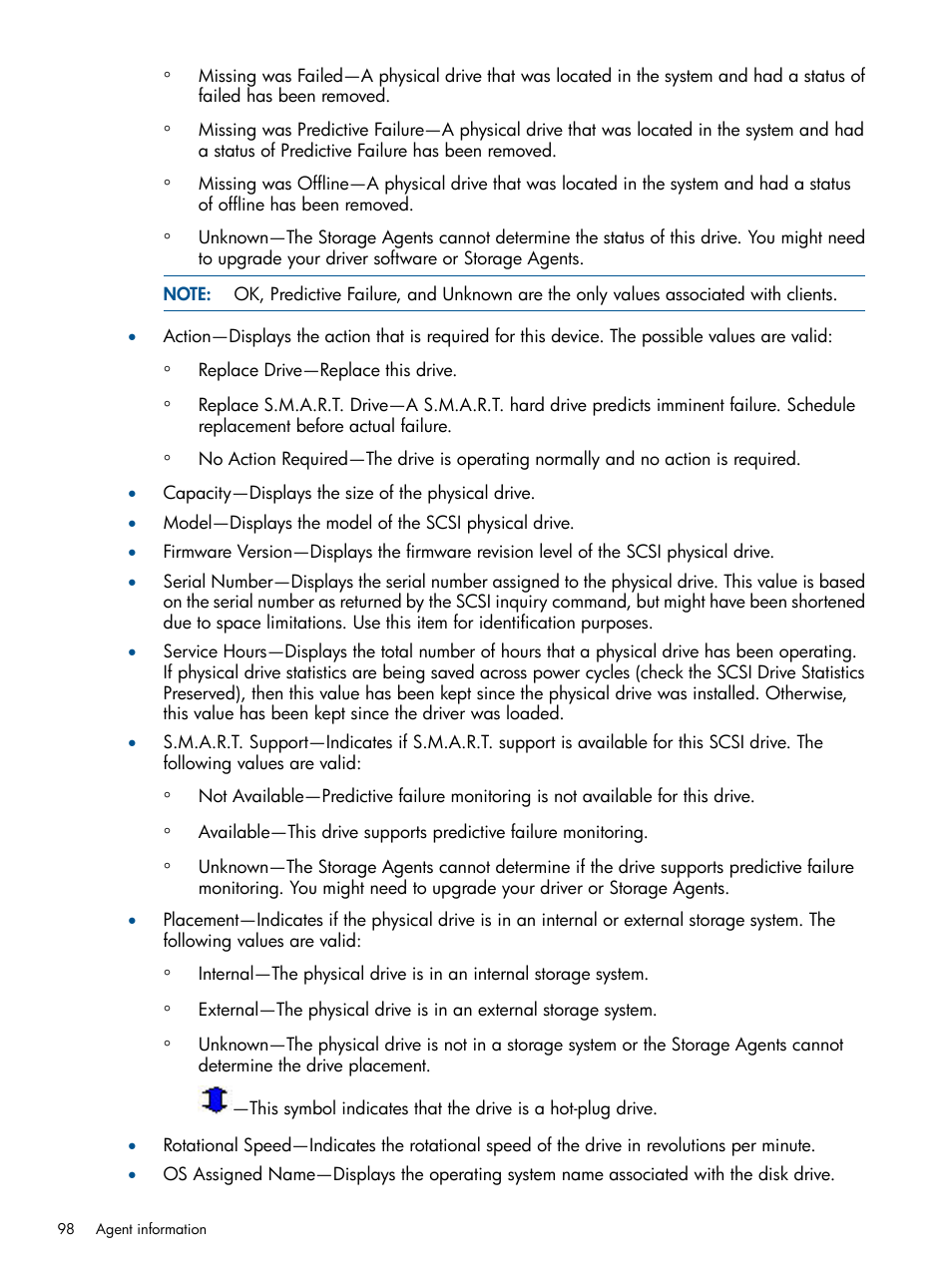 HP Insight Management Agents User Manual | Page 98 / 177