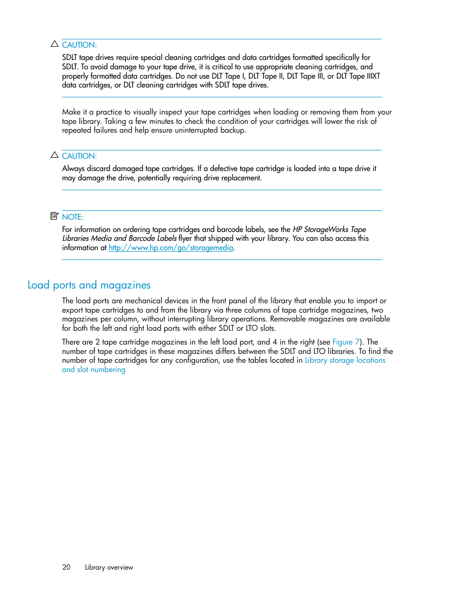 Load ports and magazines | HP ESL E-series Tape Libraries User Manual | Page 20 / 176