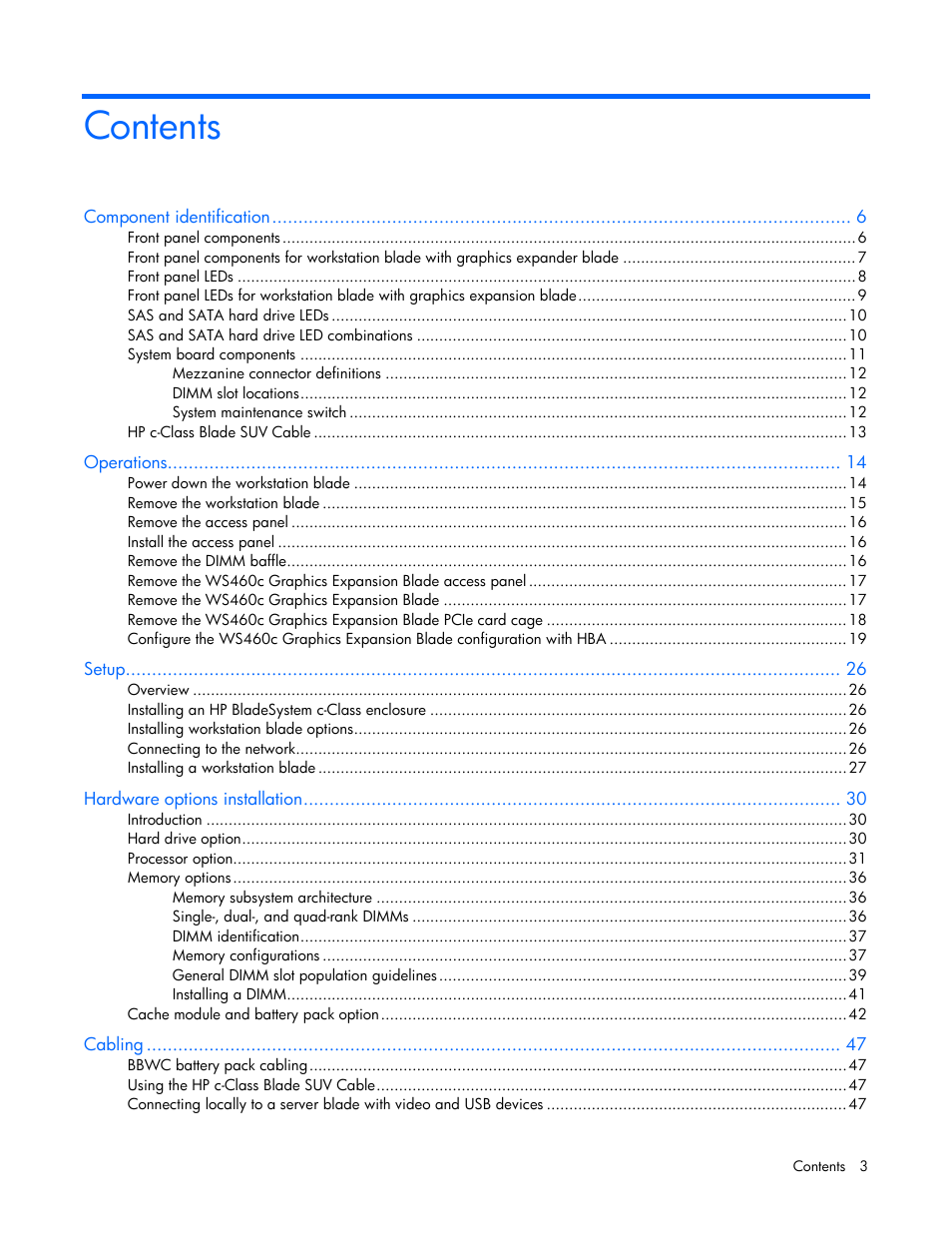 HP ProLiant WS460c G6 Workstation-Blade User Manual | Page 3 / 109