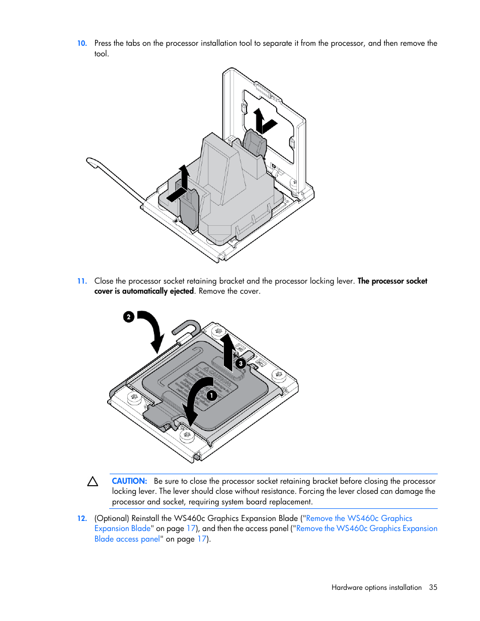 HP ProLiant WS460c G6 Workstation-Blade User Manual | Page 35 / 109