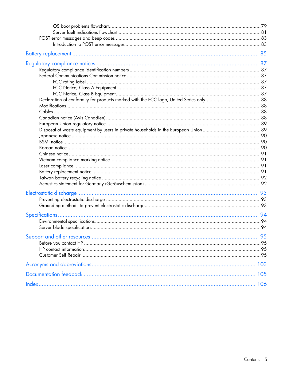 HP ProLiant WS460c G6 Workstation-Blade User Manual | Page 5 / 109