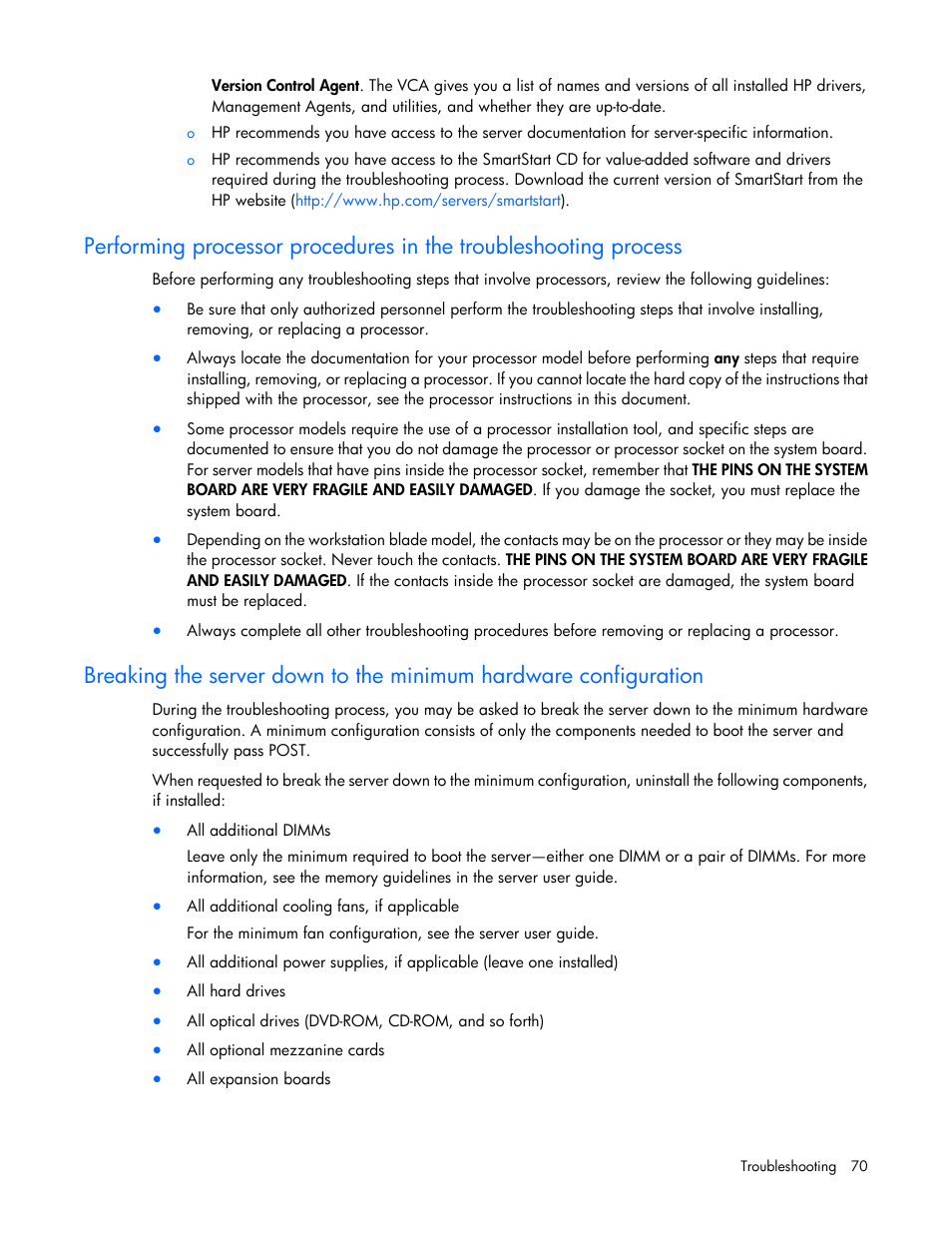 HP ProLiant WS460c G6 Workstation-Blade User Manual | Page 70 / 109