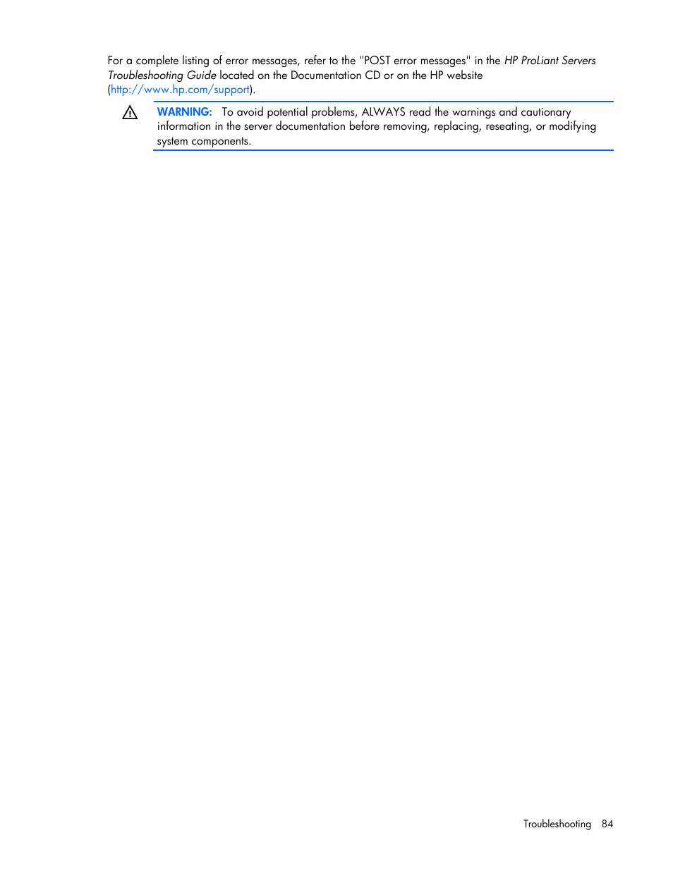 HP ProLiant WS460c G6 Workstation-Blade User Manual | Page 84 / 109