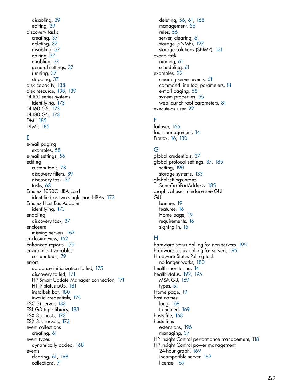 HP Systems Insight Manager User Manual | Page 229 / 234