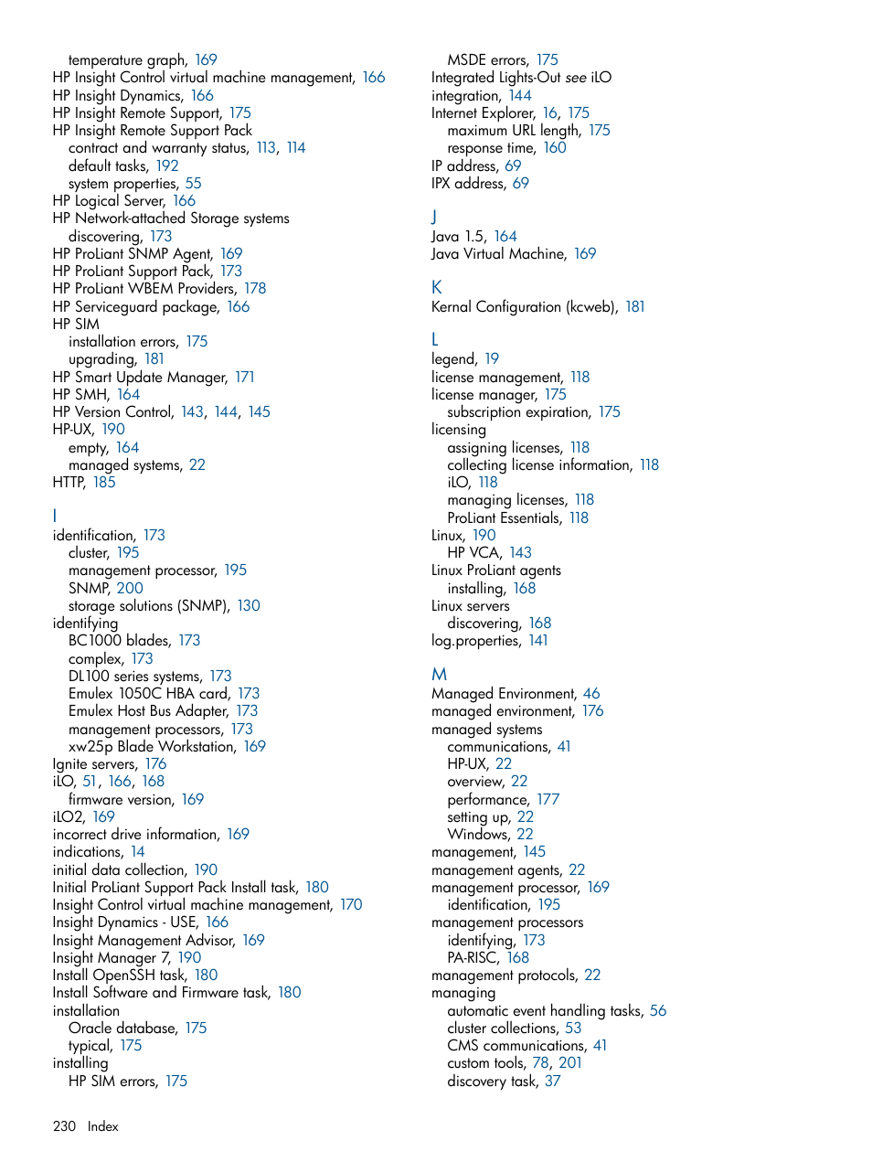 HP Systems Insight Manager User Manual | Page 230 / 234