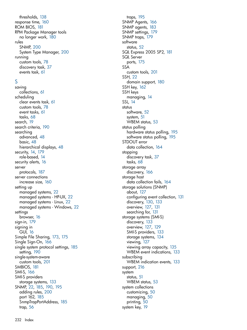 HP Systems Insight Manager User Manual | Page 232 / 234