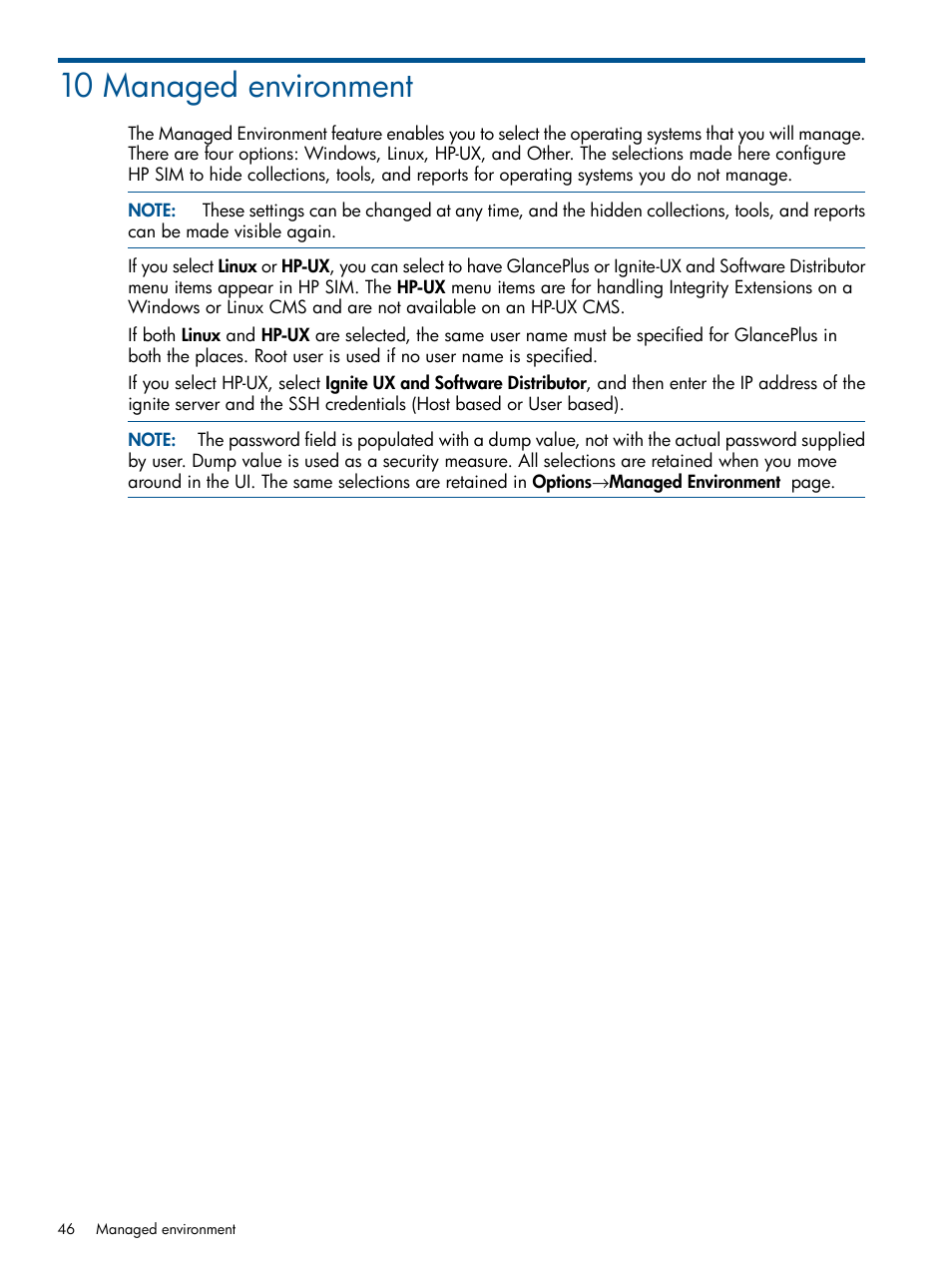 10 managed environment | HP Systems Insight Manager User Manual | Page 46 / 234
