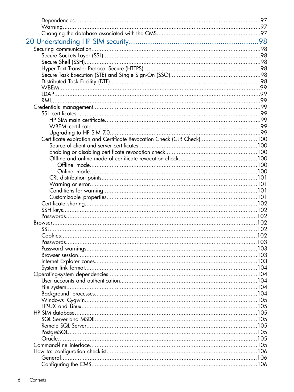 20 understanding hp sim security | HP Systems Insight Manager User Manual | Page 6 / 234