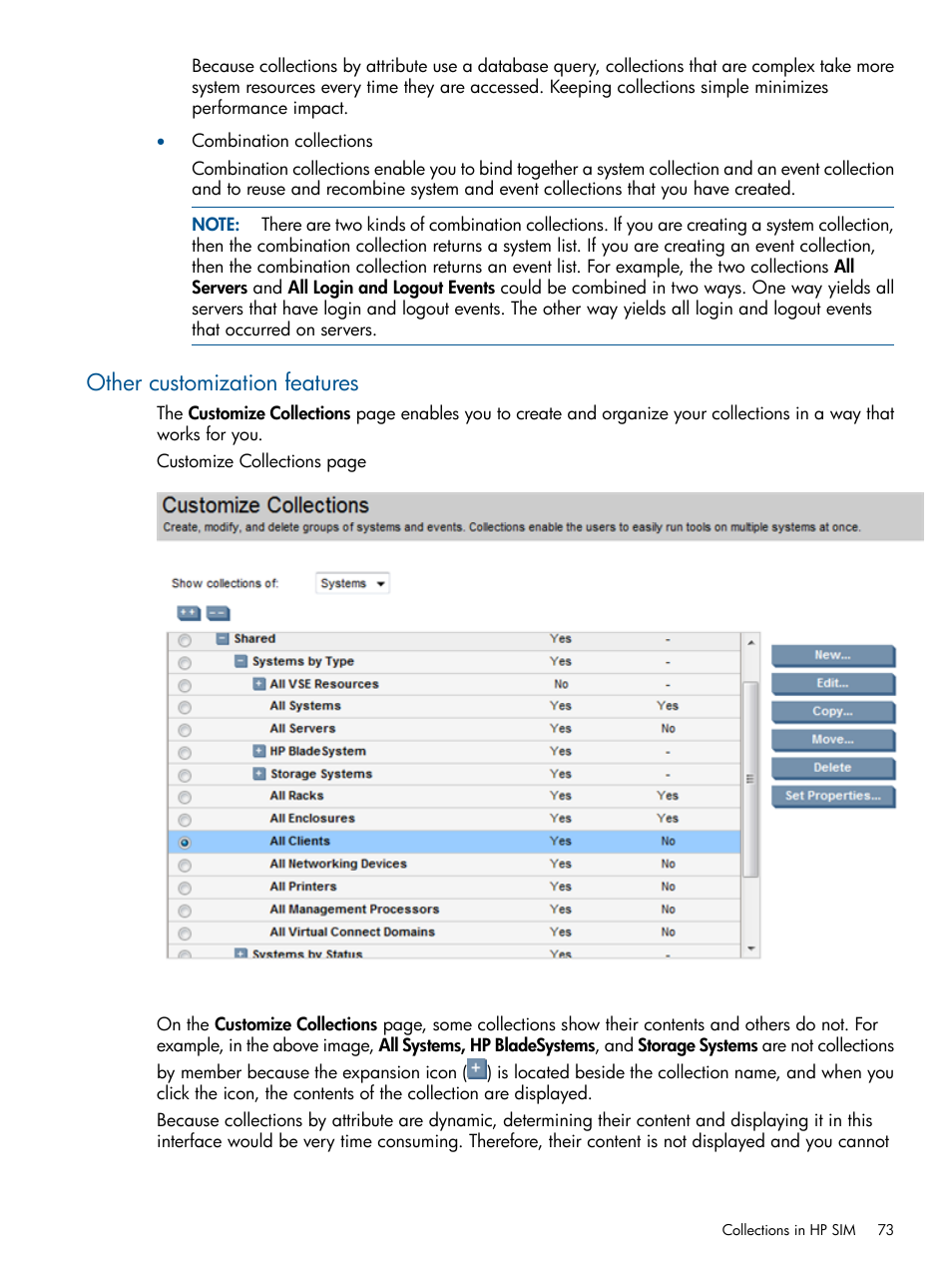 Other customization features | HP Systems Insight Manager User Manual | Page 73 / 234