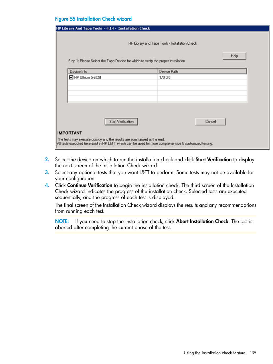 HP Library and Tape Tools User Manual | Page 135 / 182