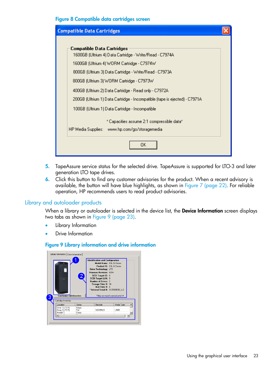 Library and autoloader products | HP Library and Tape Tools User Manual | Page 23 / 182