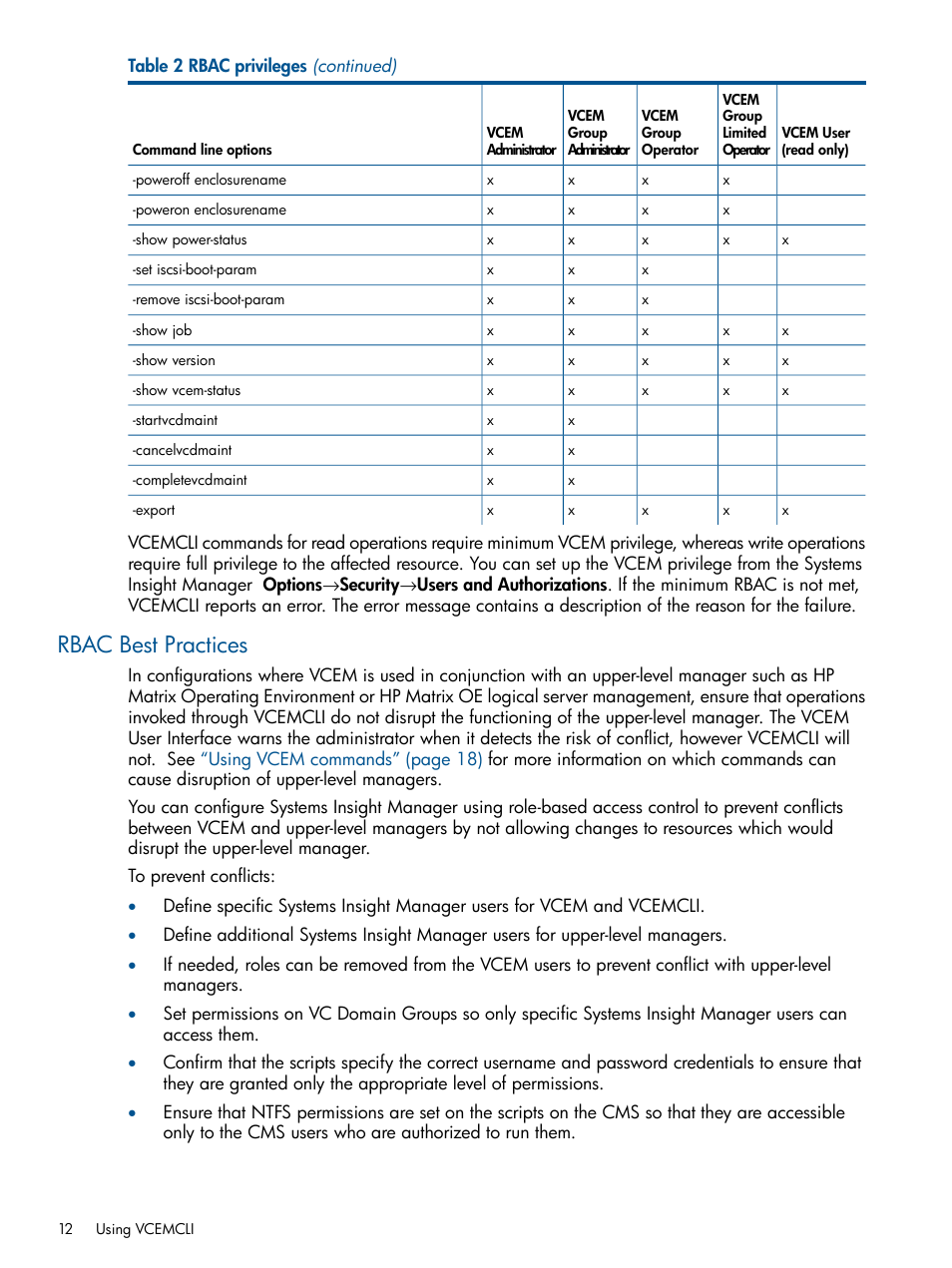 Rbac best practices | HP Insight Management-Software User Manual | Page 12 / 96