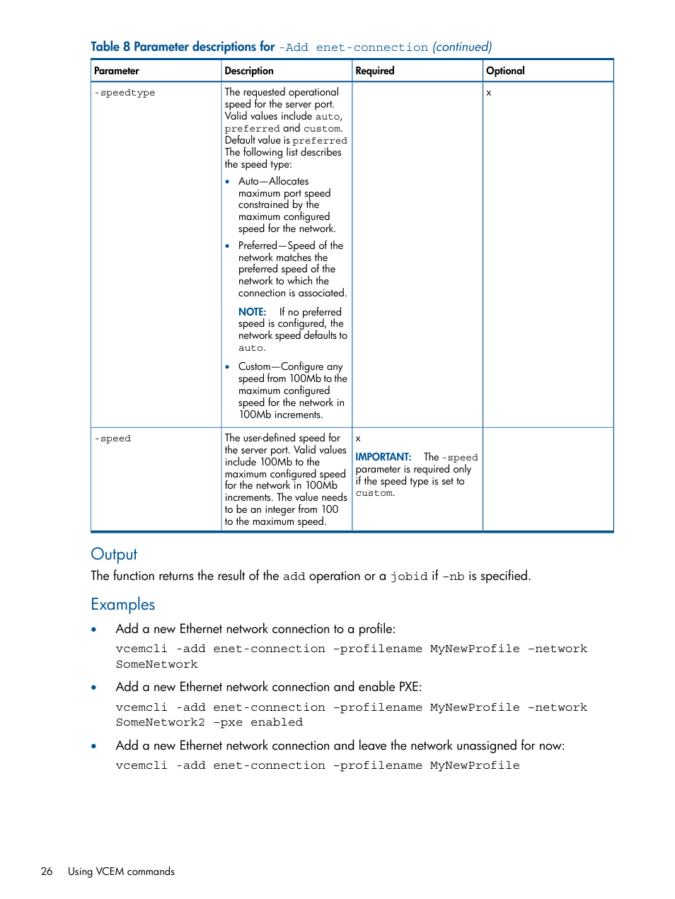 Output, Examples | HP Insight Management-Software User Manual | Page 26 / 96