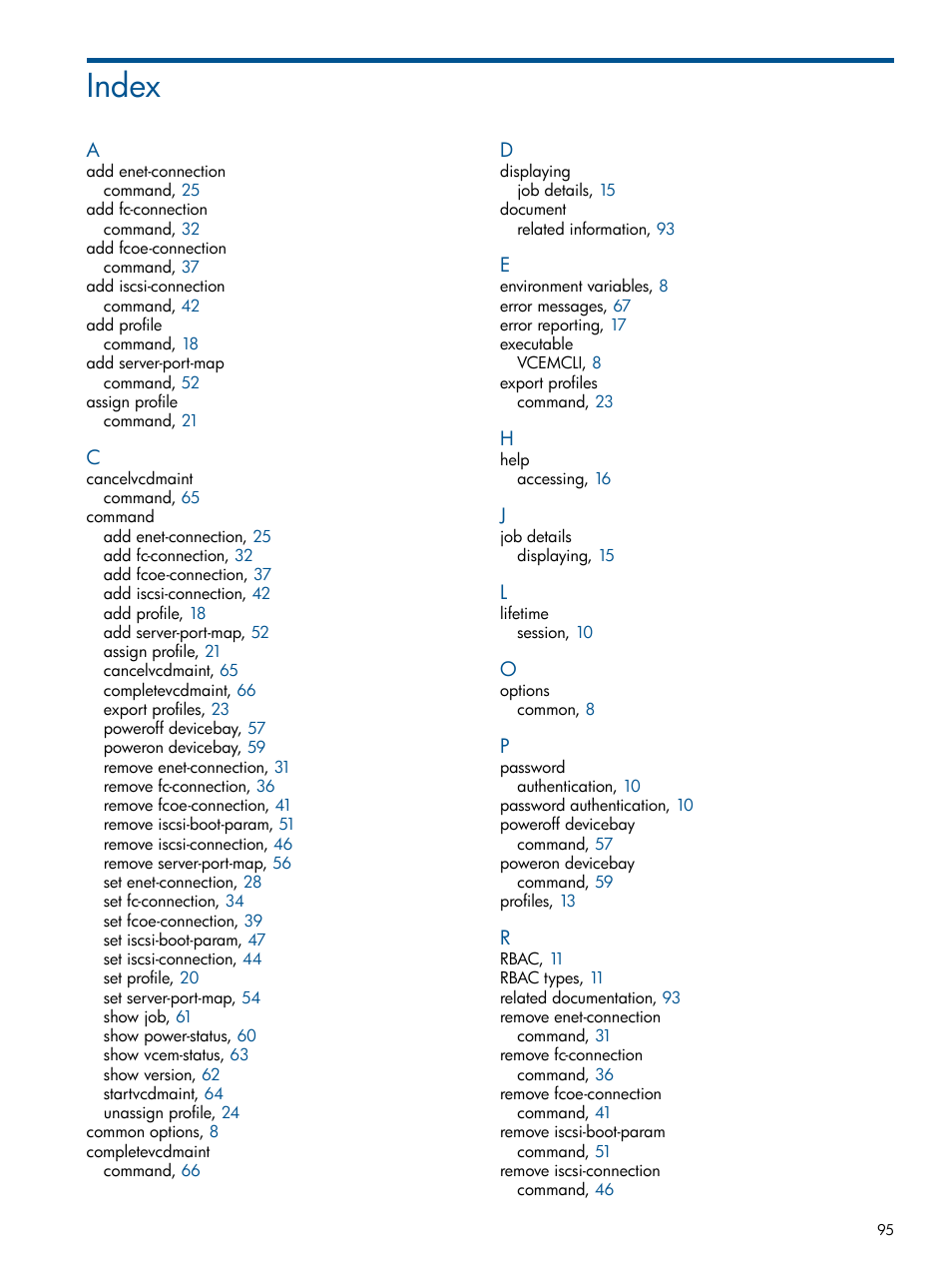 Index | HP Insight Management-Software User Manual | Page 95 / 96