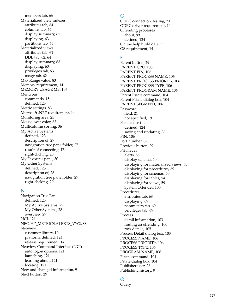 HP Neoview Release 2.4 Software User Manual | Page 127 / 132