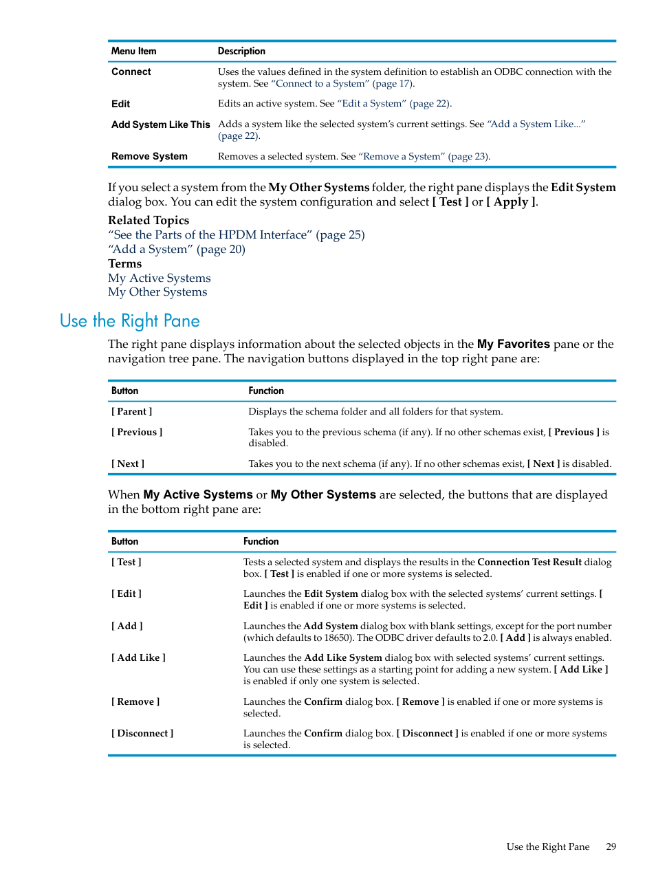 Use the right pane | HP Neoview Release 2.4 Software User Manual | Page 29 / 132