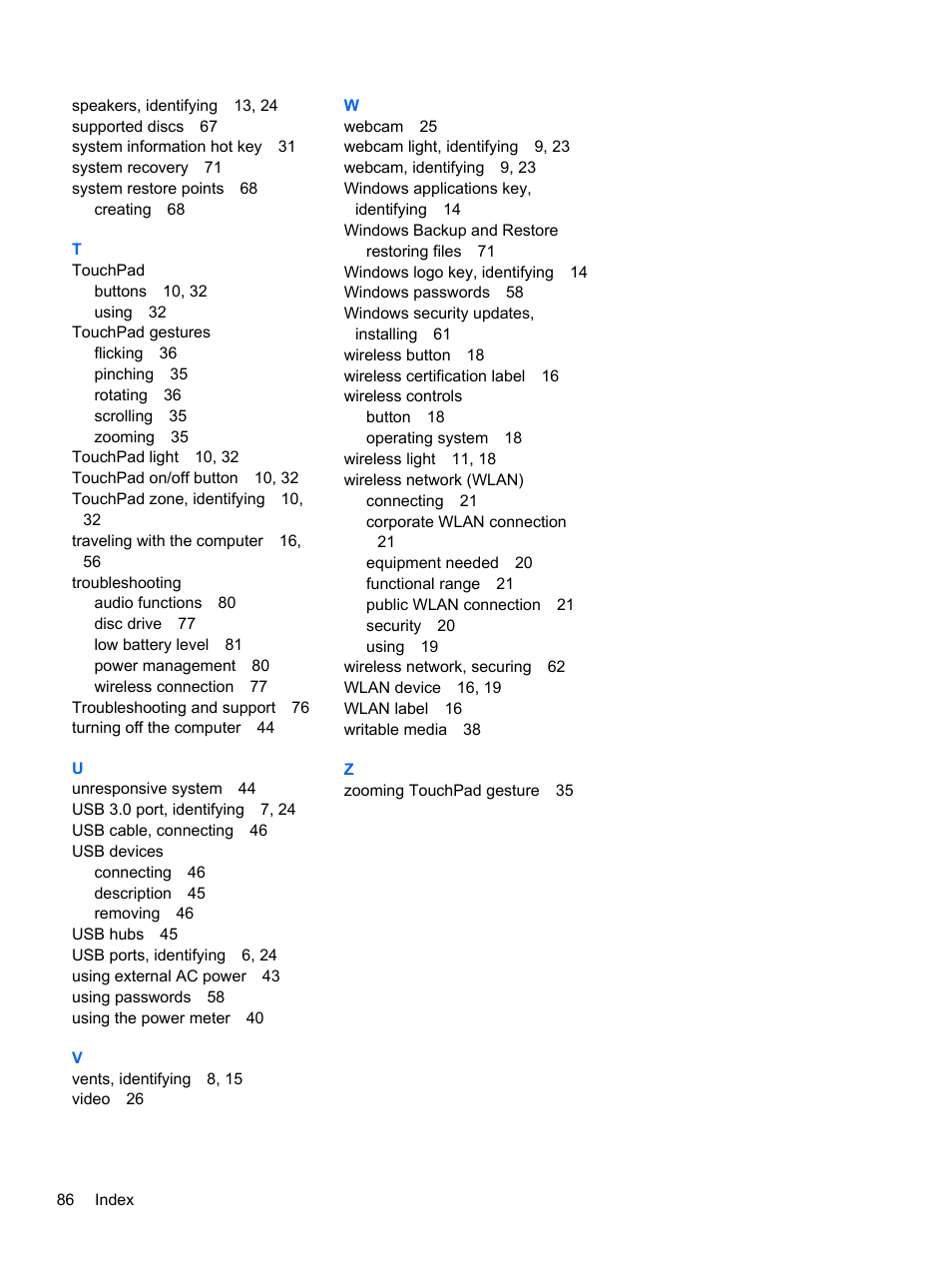 HP ENVY Spectre XT Ultrabook CTO 13t-2000 User Manual | Page 96 / 96