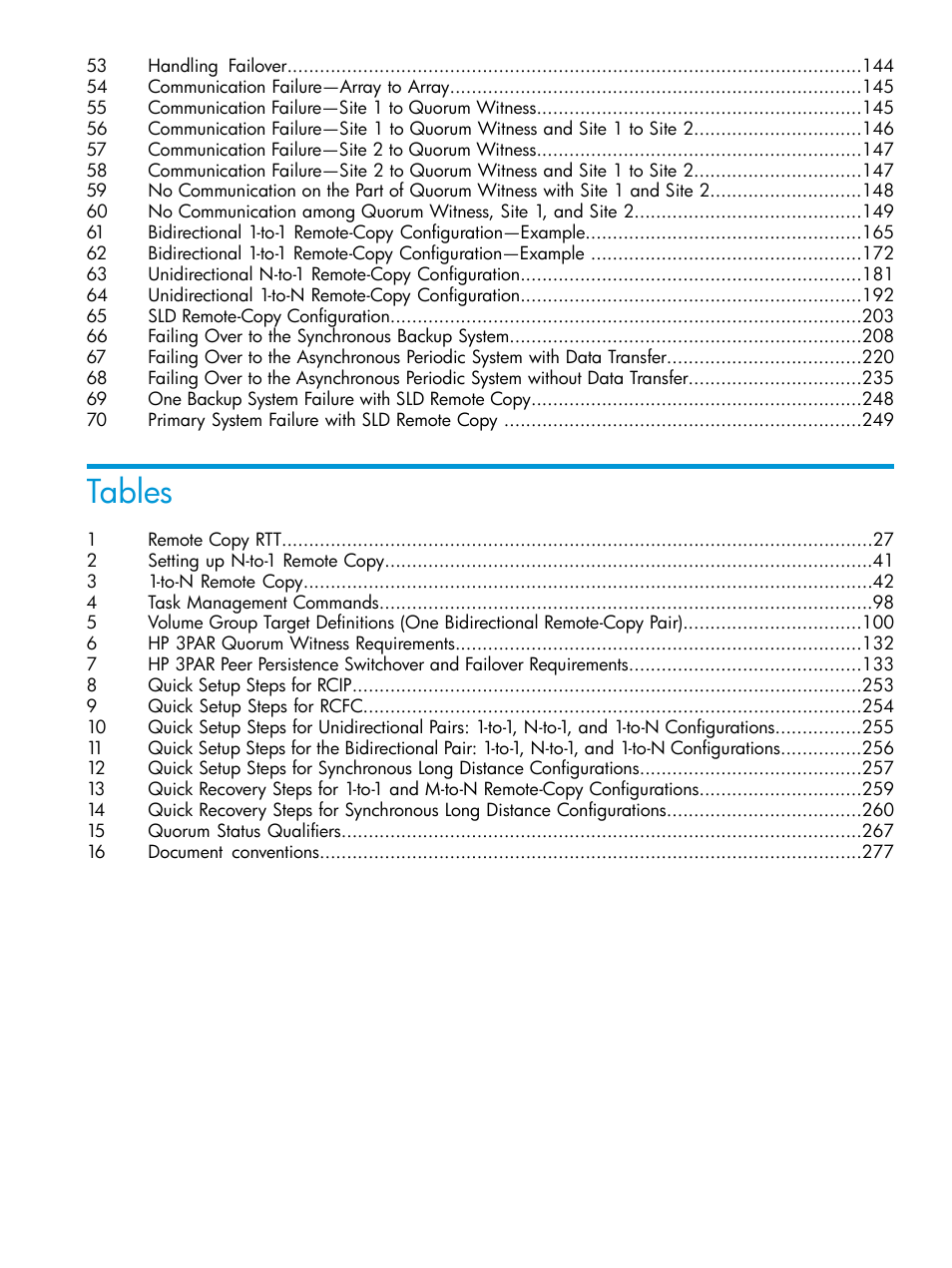 Tables | HP 3PAR Operating System Software User Manual | Page 11 / 289