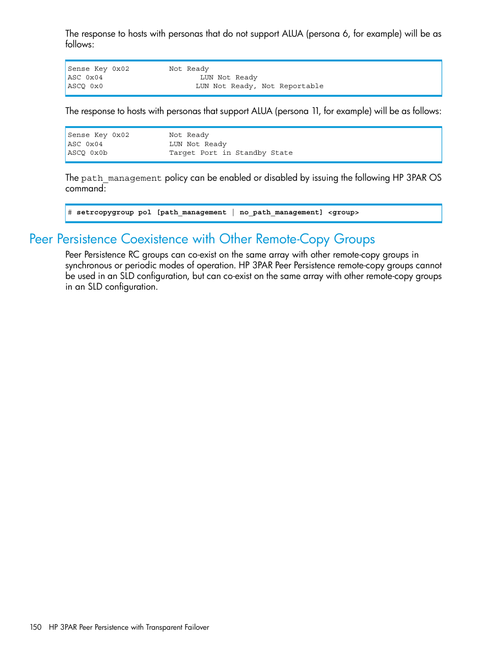 HP 3PAR Operating System Software User Manual | Page 150 / 289