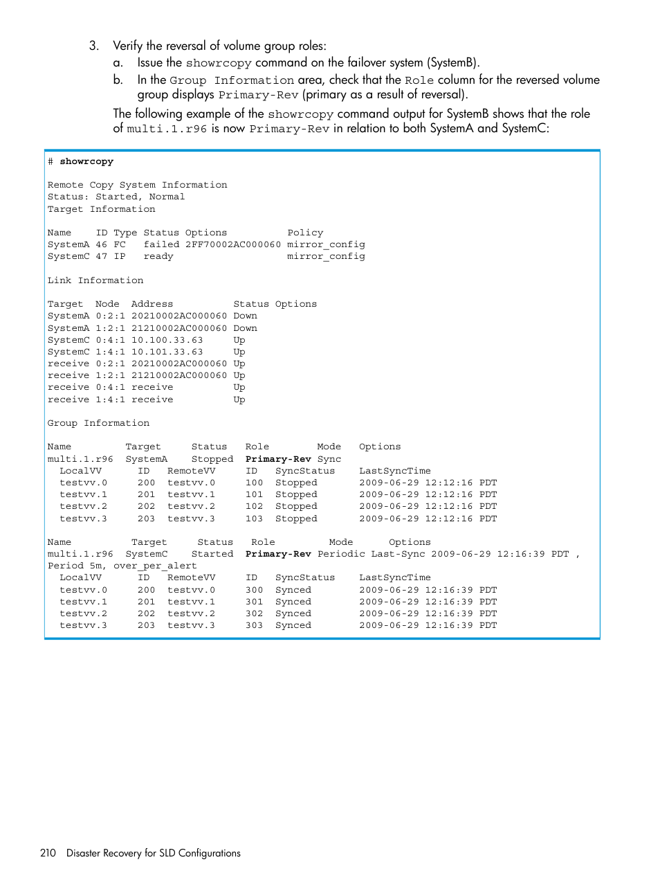 HP 3PAR Operating System Software User Manual | Page 210 / 289