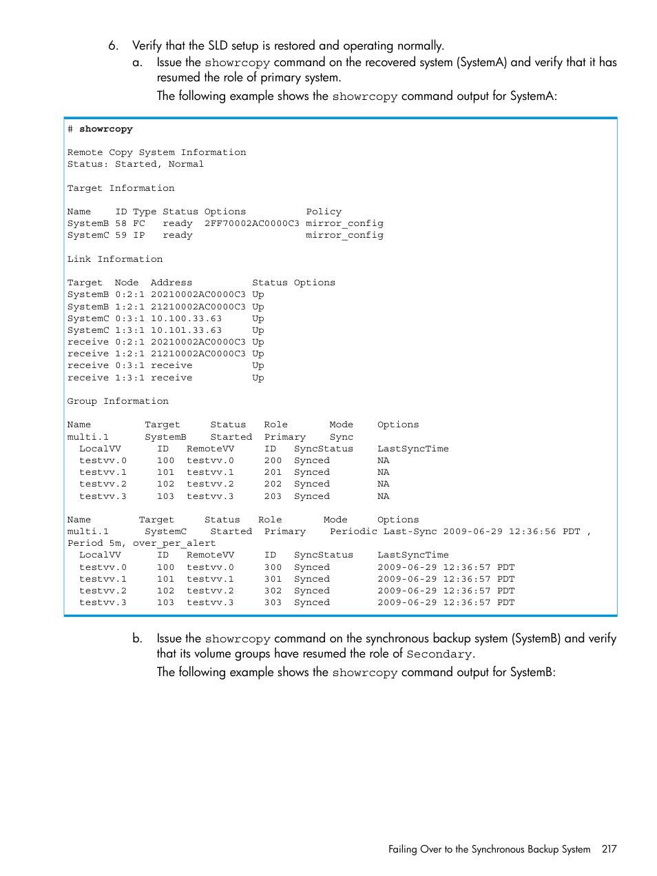 HP 3PAR Operating System Software User Manual | Page 217 / 289