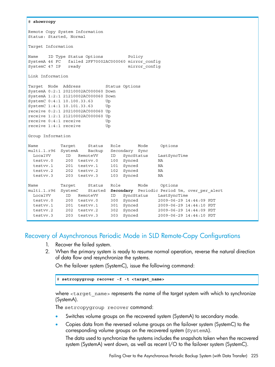 HP 3PAR Operating System Software User Manual | Page 225 / 289