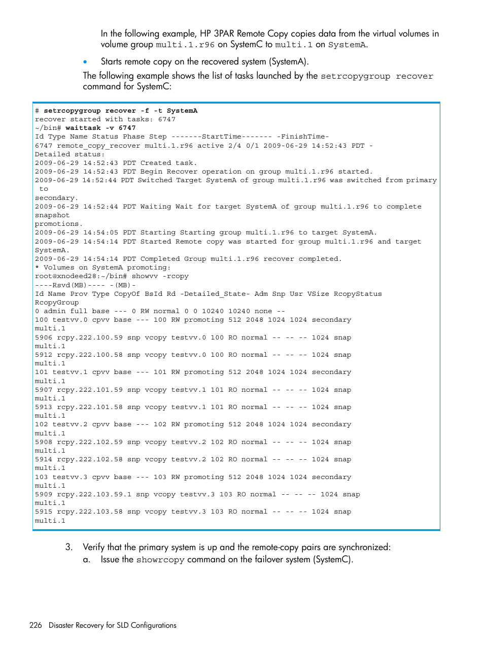 HP 3PAR Operating System Software User Manual | Page 226 / 289