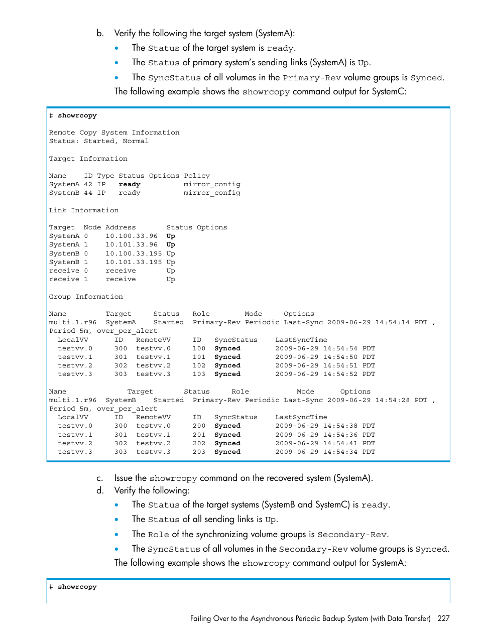 HP 3PAR Operating System Software User Manual | Page 227 / 289