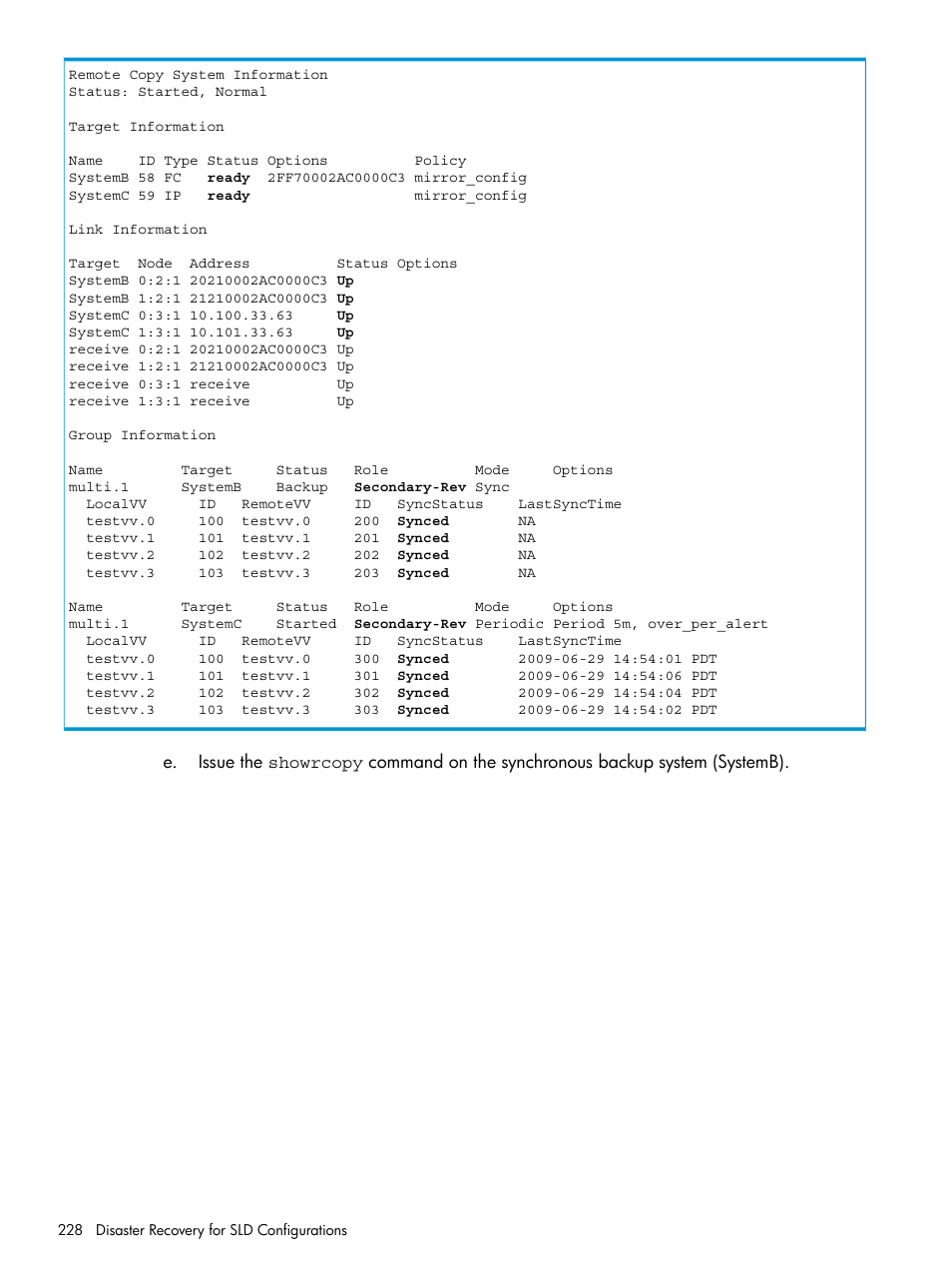 HP 3PAR Operating System Software User Manual | Page 228 / 289