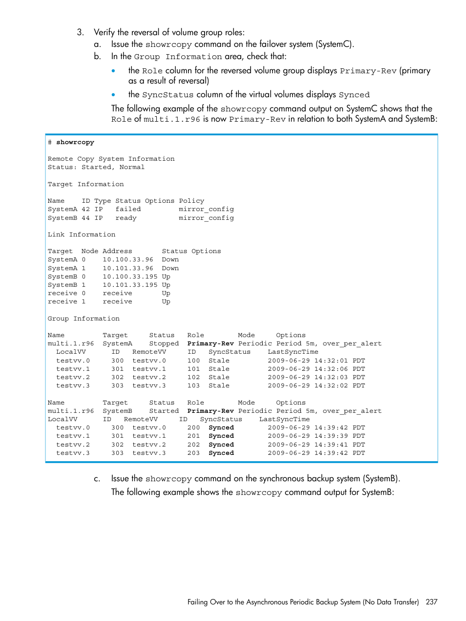 HP 3PAR Operating System Software User Manual | Page 237 / 289