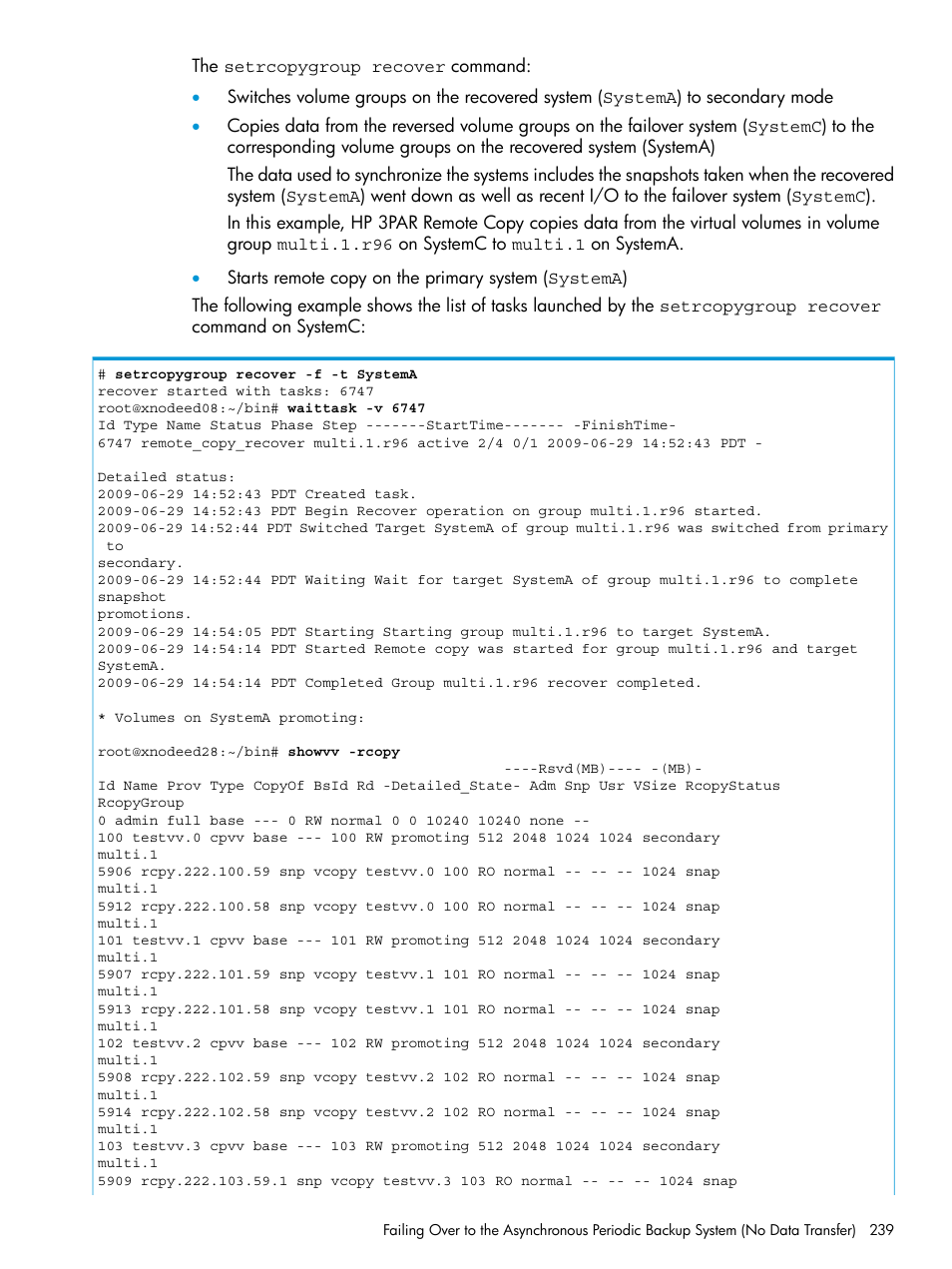 HP 3PAR Operating System Software User Manual | Page 239 / 289