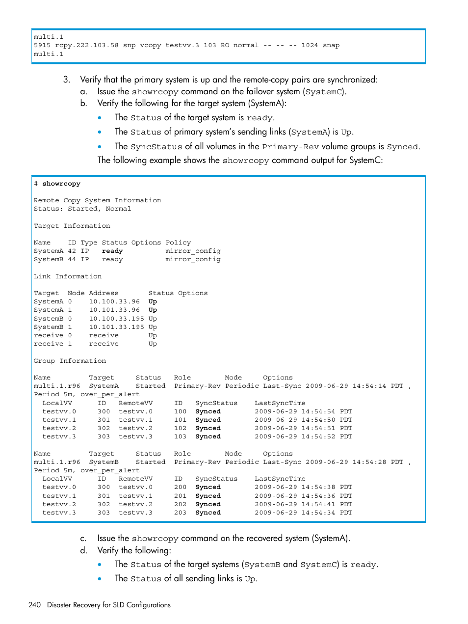 HP 3PAR Operating System Software User Manual | Page 240 / 289