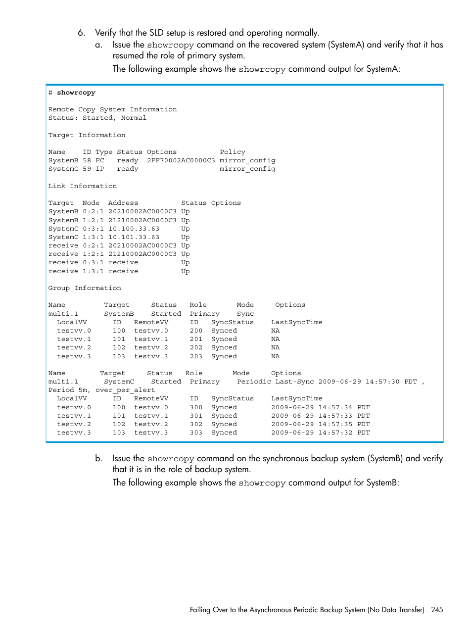 HP 3PAR Operating System Software User Manual | Page 245 / 289