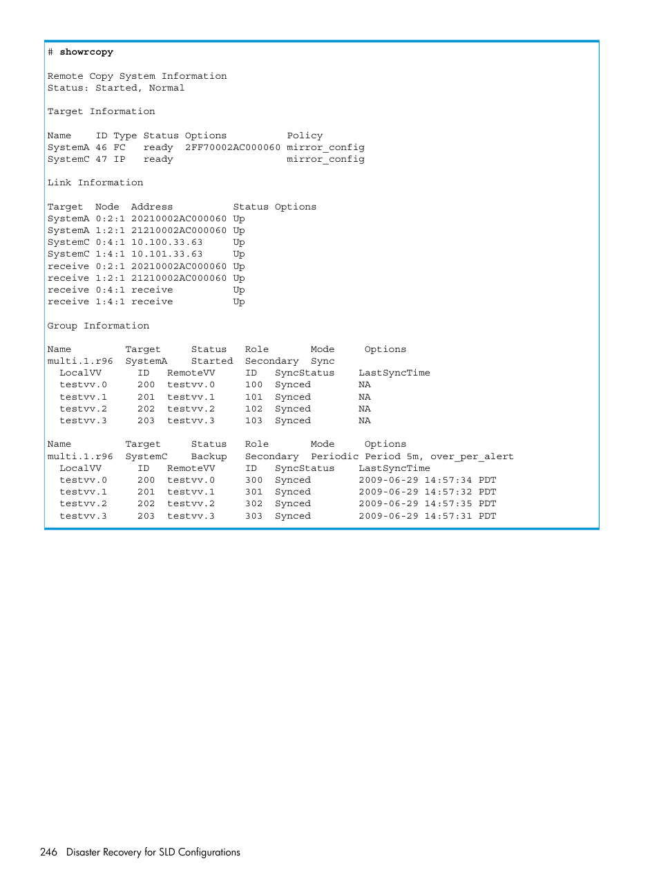 HP 3PAR Operating System Software User Manual | Page 246 / 289