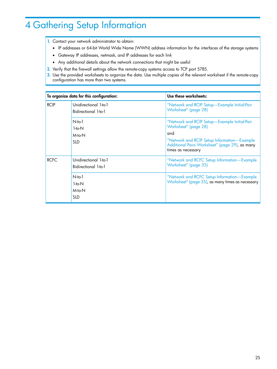 4 gathering setup information | HP 3PAR Operating System Software User Manual | Page 25 / 289