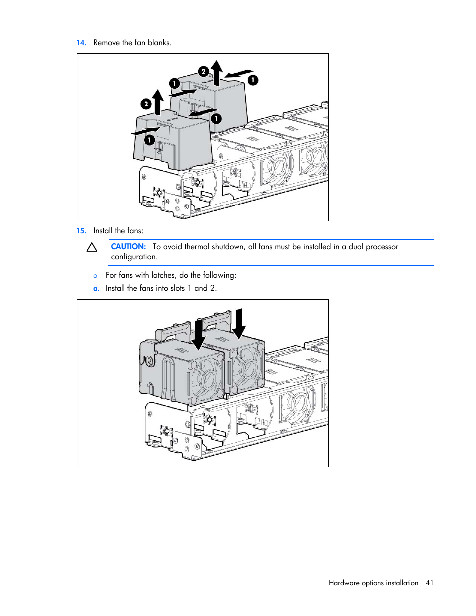 HP ProLiant DL360p Gen8 Server User Manual | Page 41 / 118