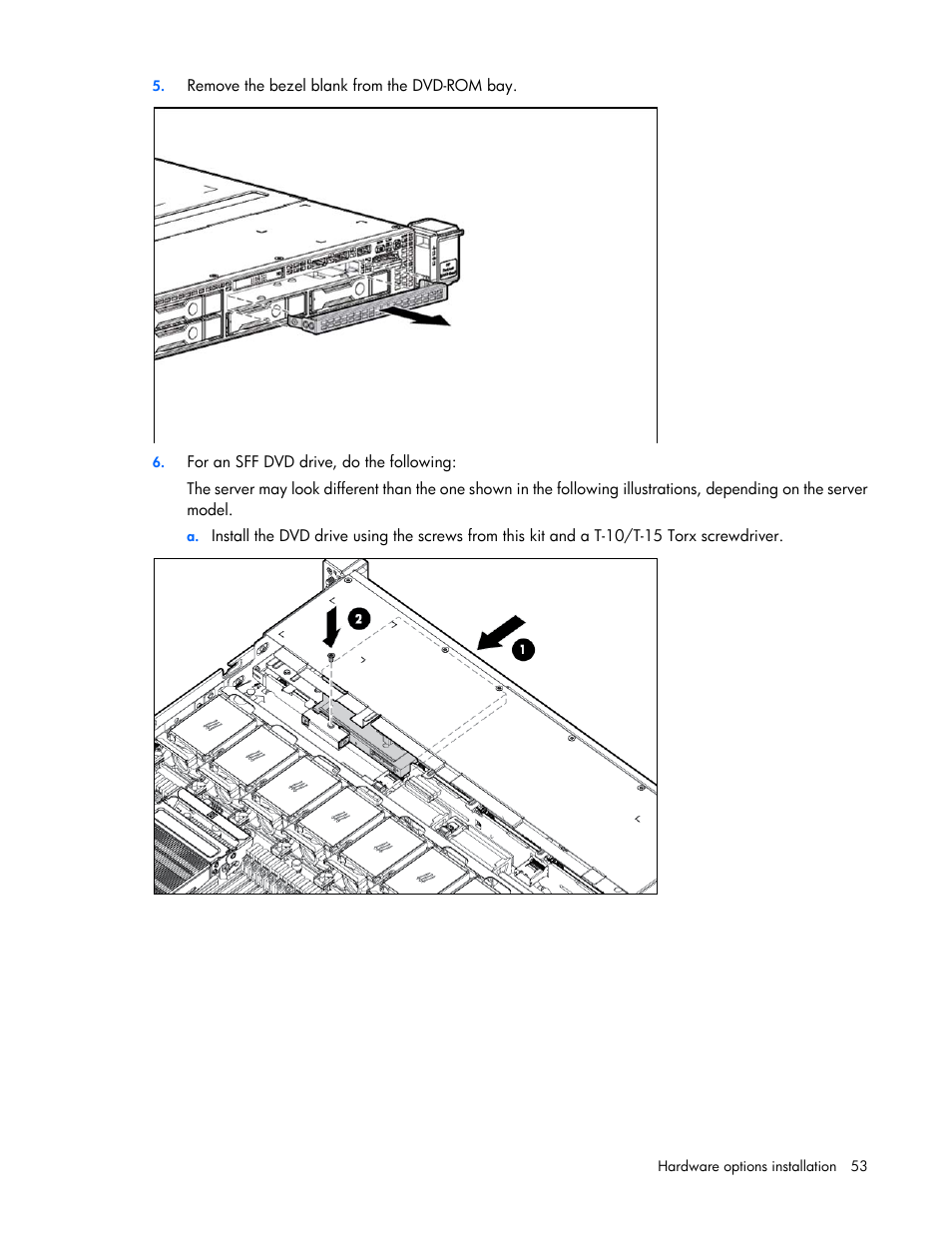 HP ProLiant DL360p Gen8 Server User Manual | Page 53 / 118