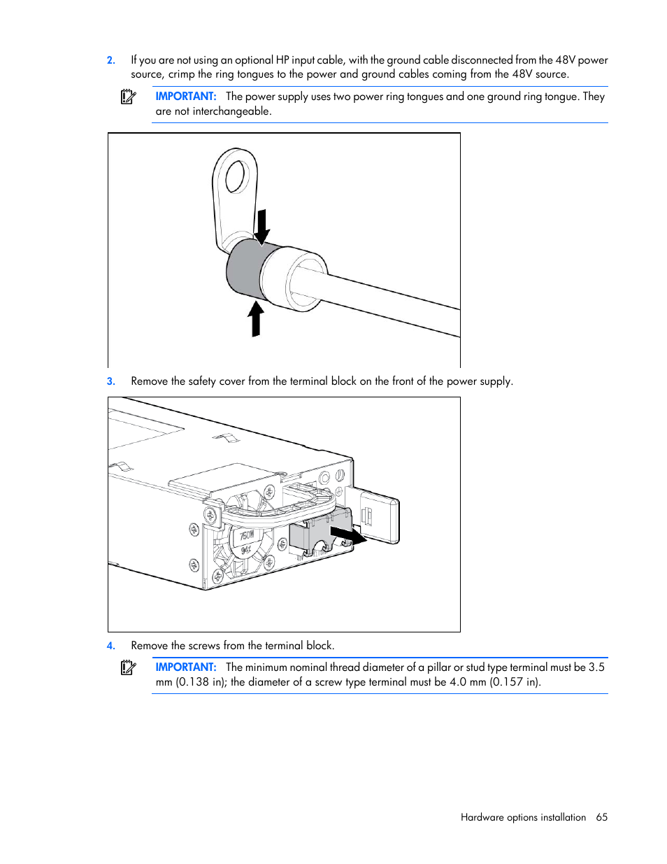 HP ProLiant DL360p Gen8 Server User Manual | Page 65 / 118