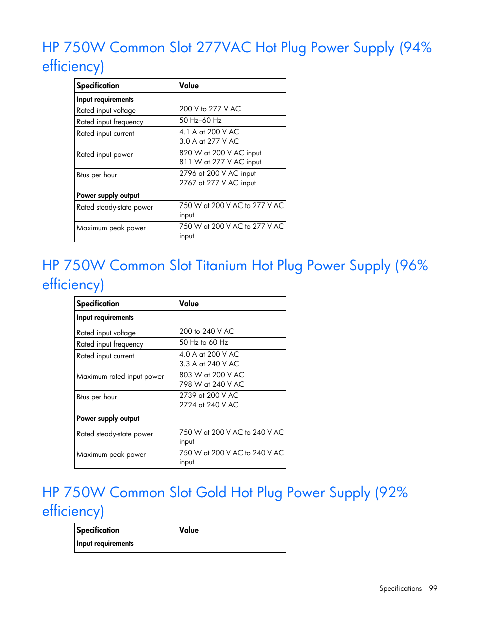 HP ProLiant DL360p Gen8 Server User Manual | Page 99 / 118