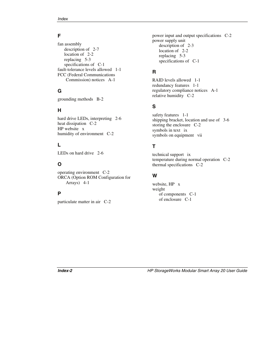 HP StorageWorks 20 Modular Smart Array User Manual | Page 45 / 45