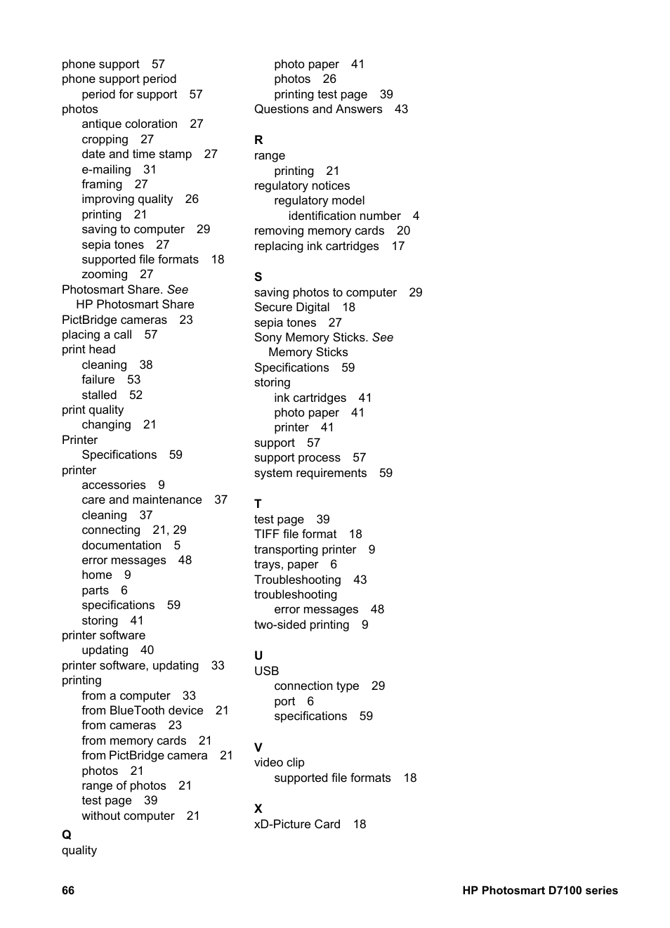 HP Photosmart D7155 Printer User Manual | Page 69 / 70