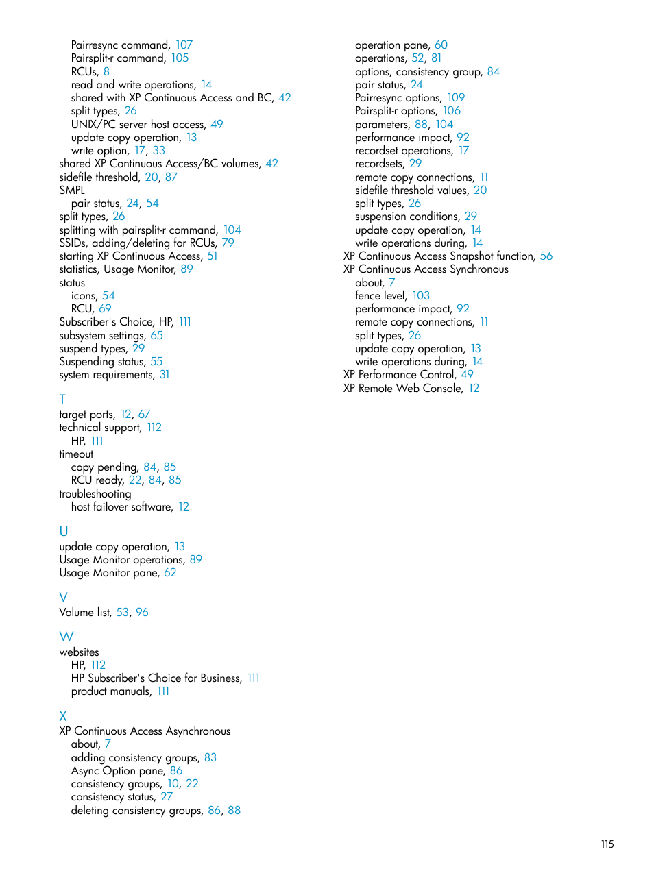 HP StorageWorks XP Remote Web Console Software User Manual | Page 115 / 115