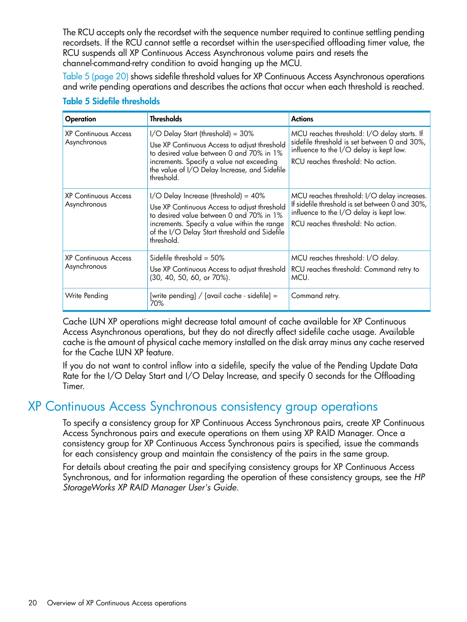 Xp continuous access | HP StorageWorks XP Remote Web Console Software User Manual | Page 20 / 115