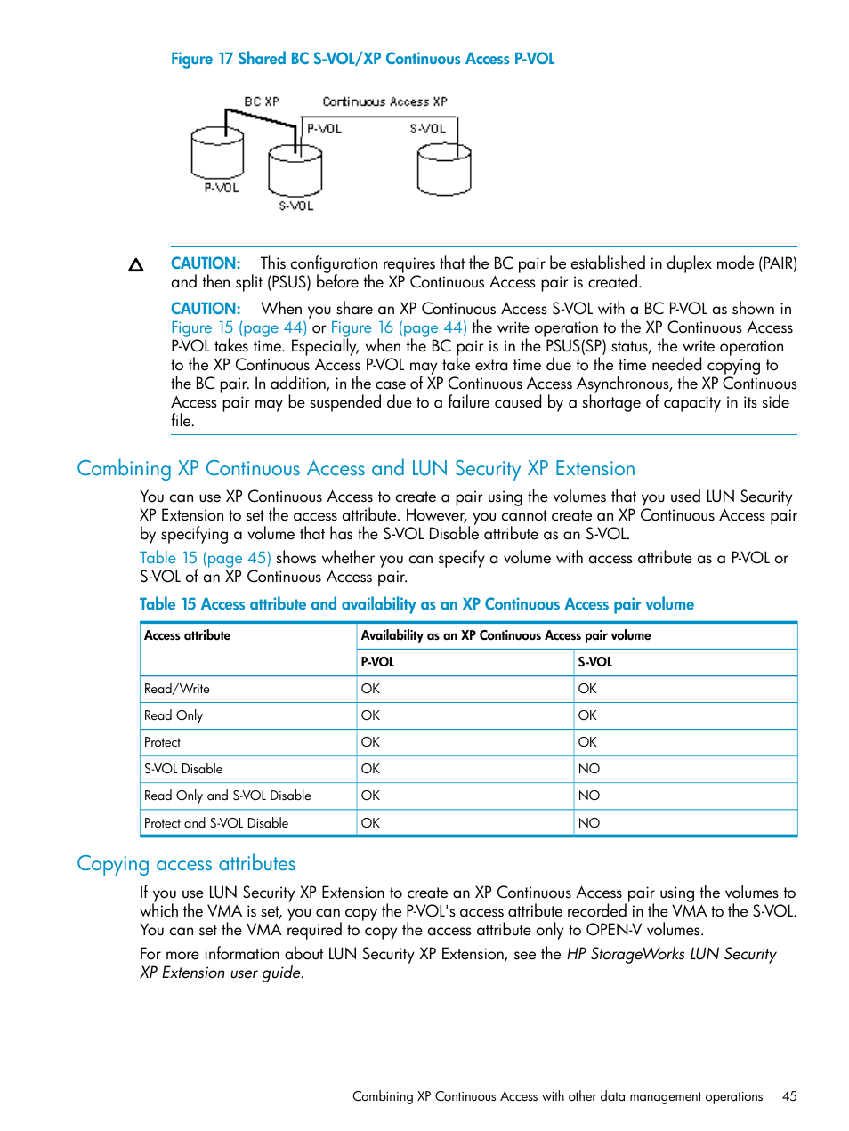 Copying access attributes | HP StorageWorks XP Remote Web Console Software User Manual | Page 45 / 115